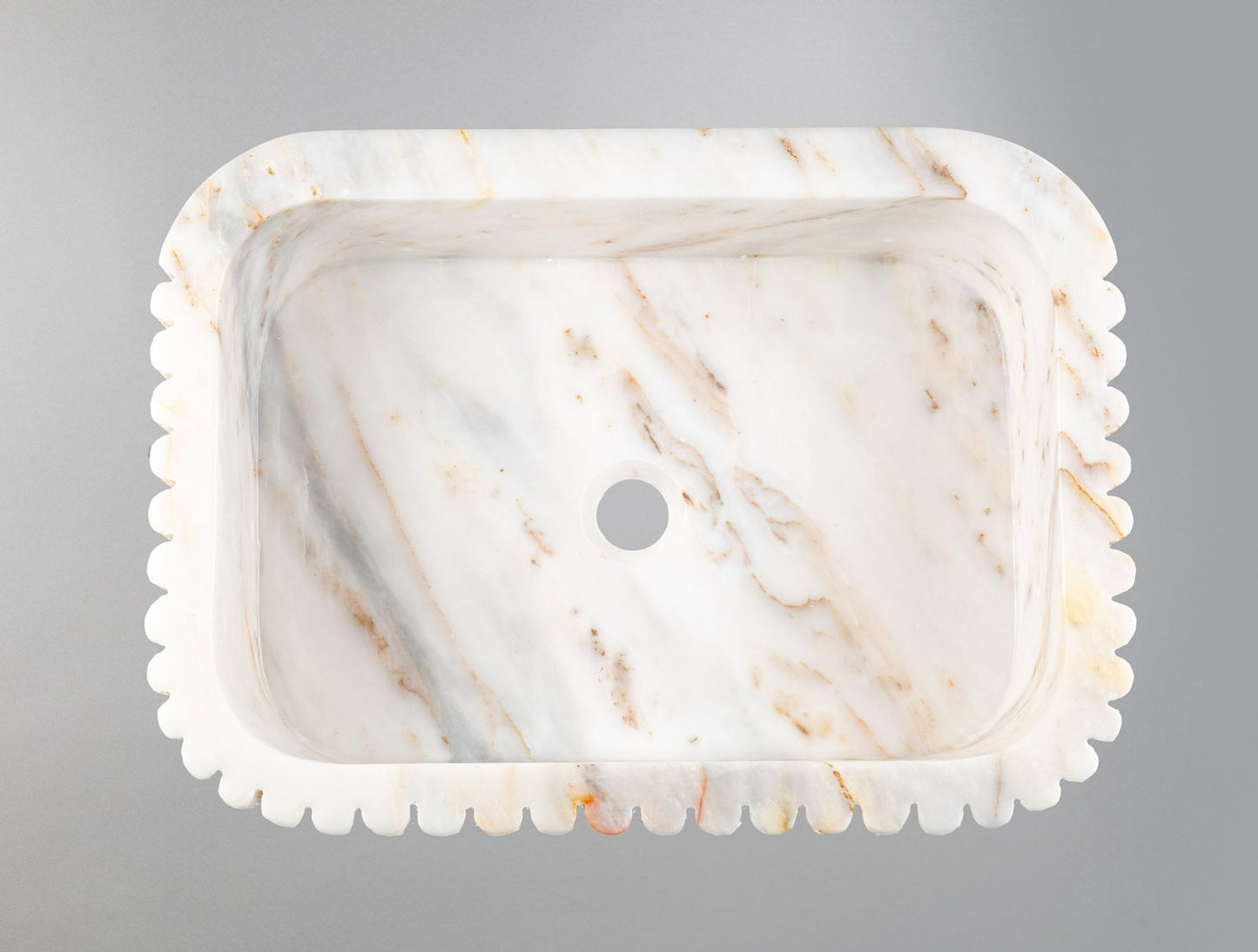 Luxury Marble Bathroom Sink – Handcrafted Natural Stone Vessel Basin, Modern Vanity Bowl