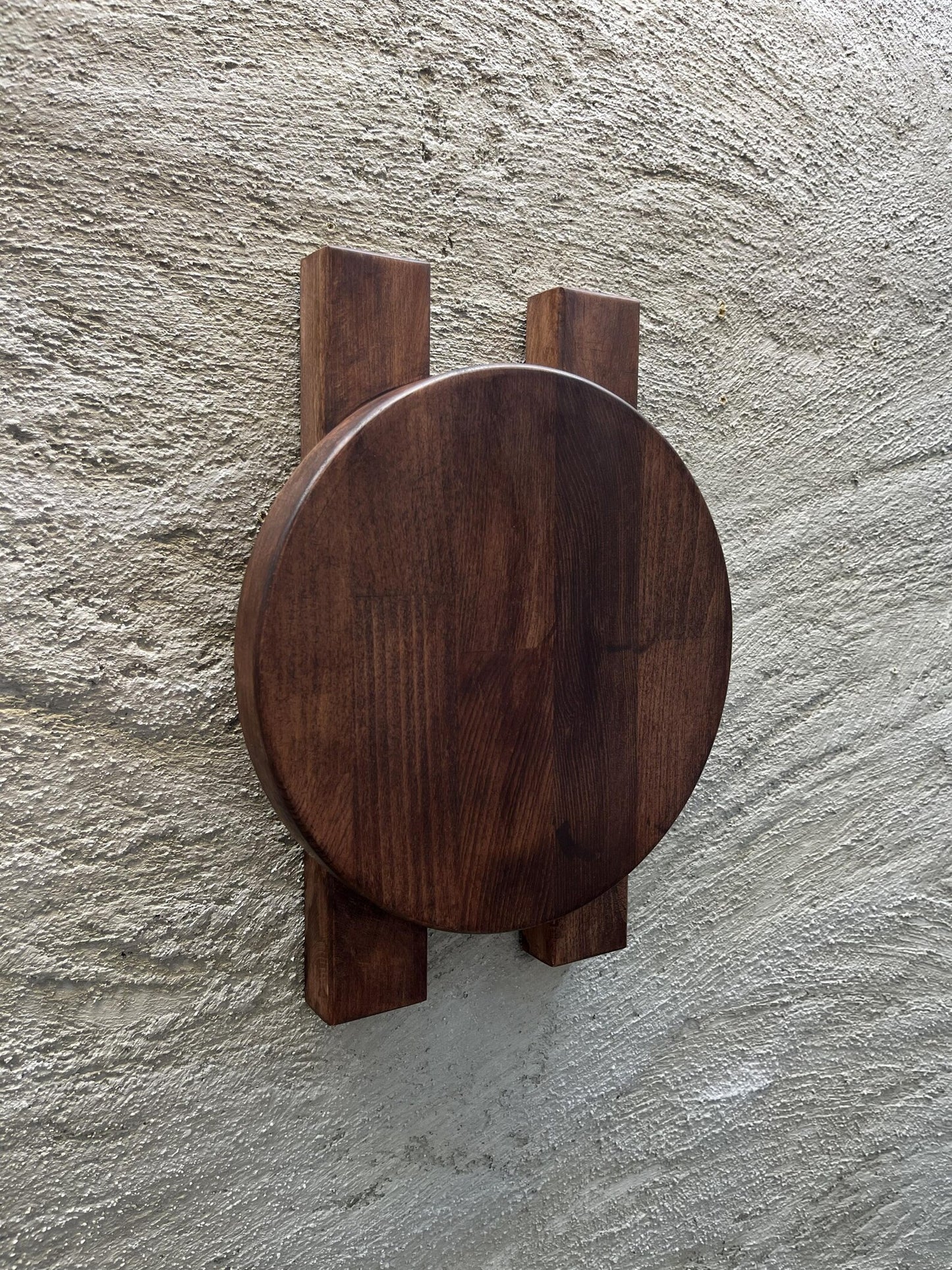 Wood Wall Sconce, Modern LED Accent Light, Round Wooden Wall Lamp