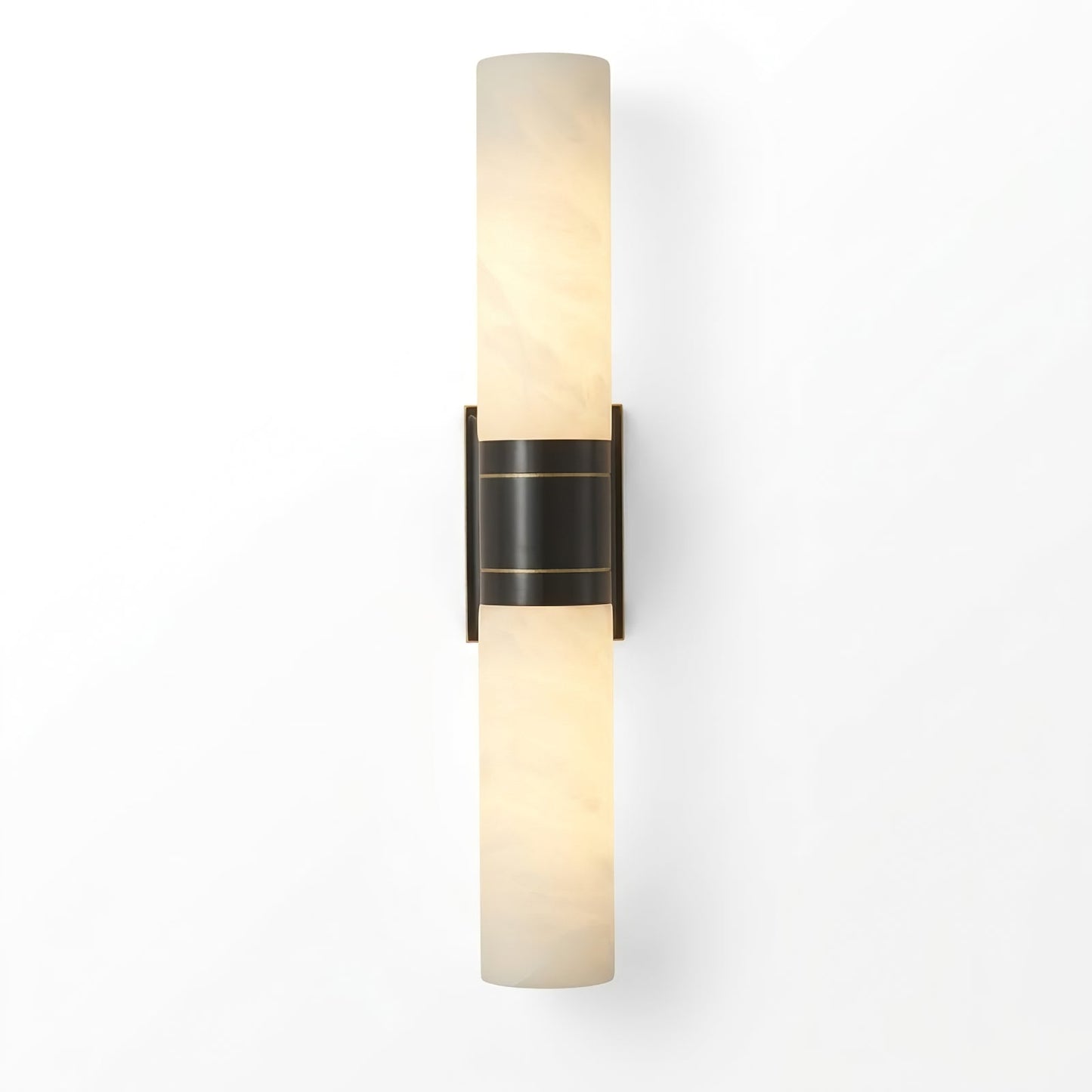 Linear Alabaster Dual Cylinder Light