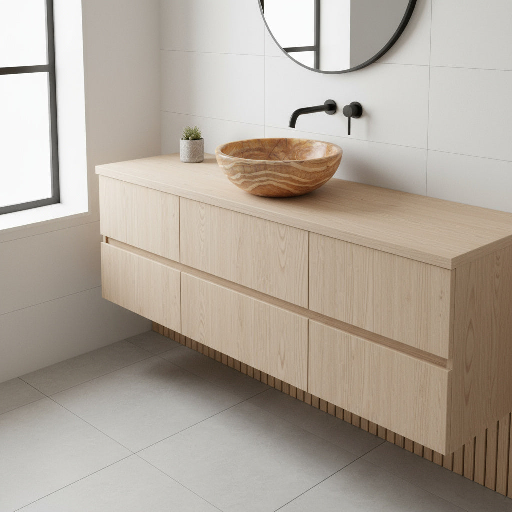 Round Natural Onyx Stone Bathroom Basin (42x42x13 cm)