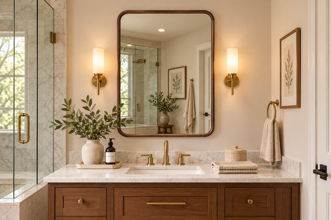 Custom Mirrored Bathroom Cabinet Door | Aypars Atelier