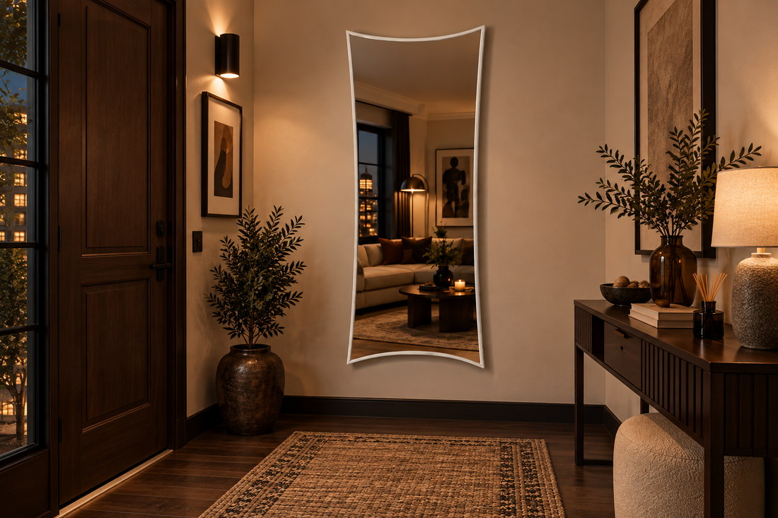 Modern Curved Full-Length Mirror: A Distinctive Detail for Contemporary Interiors