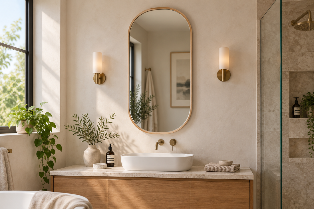 A Compact 35 × 79 cm MDF Frame Mirror for Modern Interiors