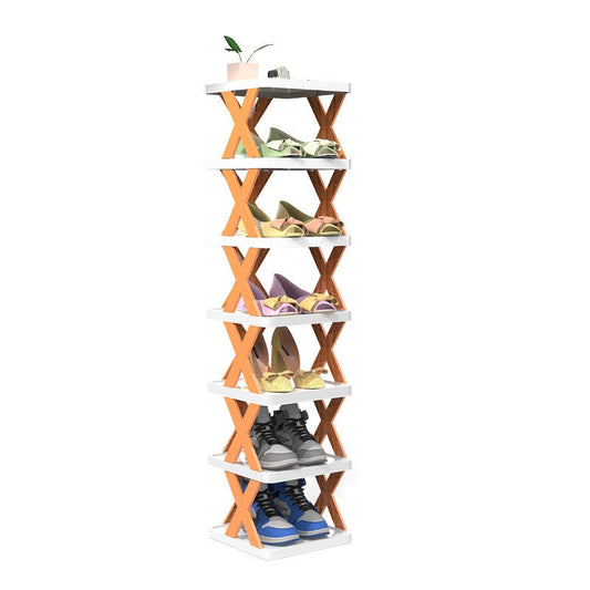 Foldable Shoe Rack with Dust Cover - Narrow Shoe Storage Cabinet for Corridor & Entryway - Aypars Atelier