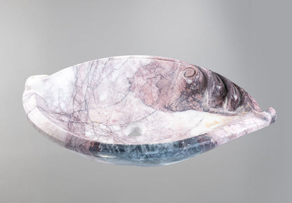 Luxury Marble Vessel Sink – Hand-Carved Natural Stone Bathroom Basin, Designer Vanity Bowl 25.6"x15.7"x5.5" (65x40x14 cm)