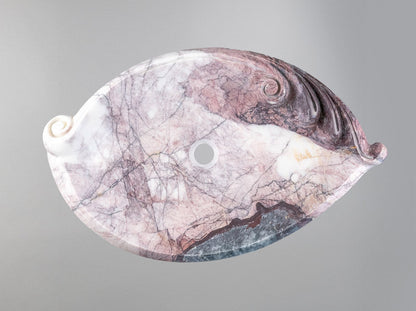 Luxury Marble Vessel Sink – Hand-Carved Natural Stone Bathroom Basin, Designer Vanity Bowl 25.6"x15.7"x5.5" (65x40x14 cm)