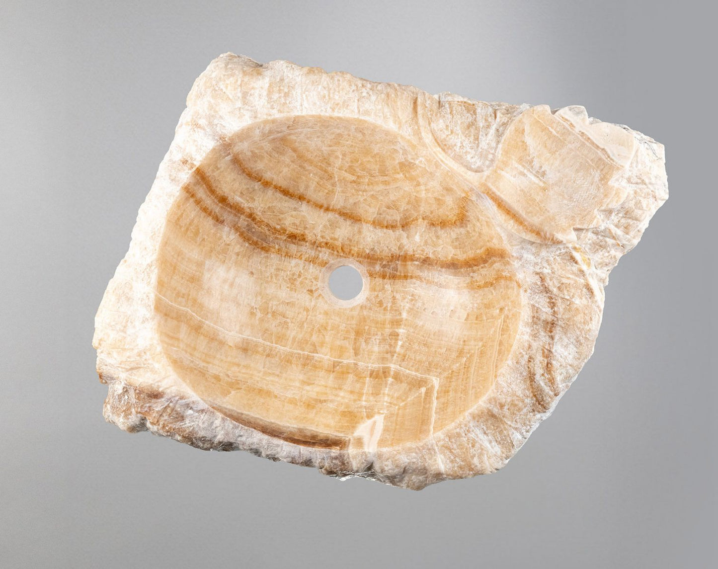 Marble Sink – Rustic Stone Sink Bathroom Basin (45x55x14 cm), Natural Handcrafted Marble Vanity Bowl