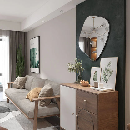 Modern Abstract Wall Mirror – Artistic Bathroom & Living Room Mirror