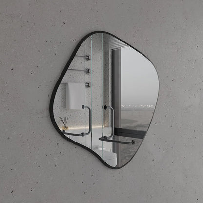 Modern Abstract Wall Mirror – Artistic Bathroom & Living Room Mirror
