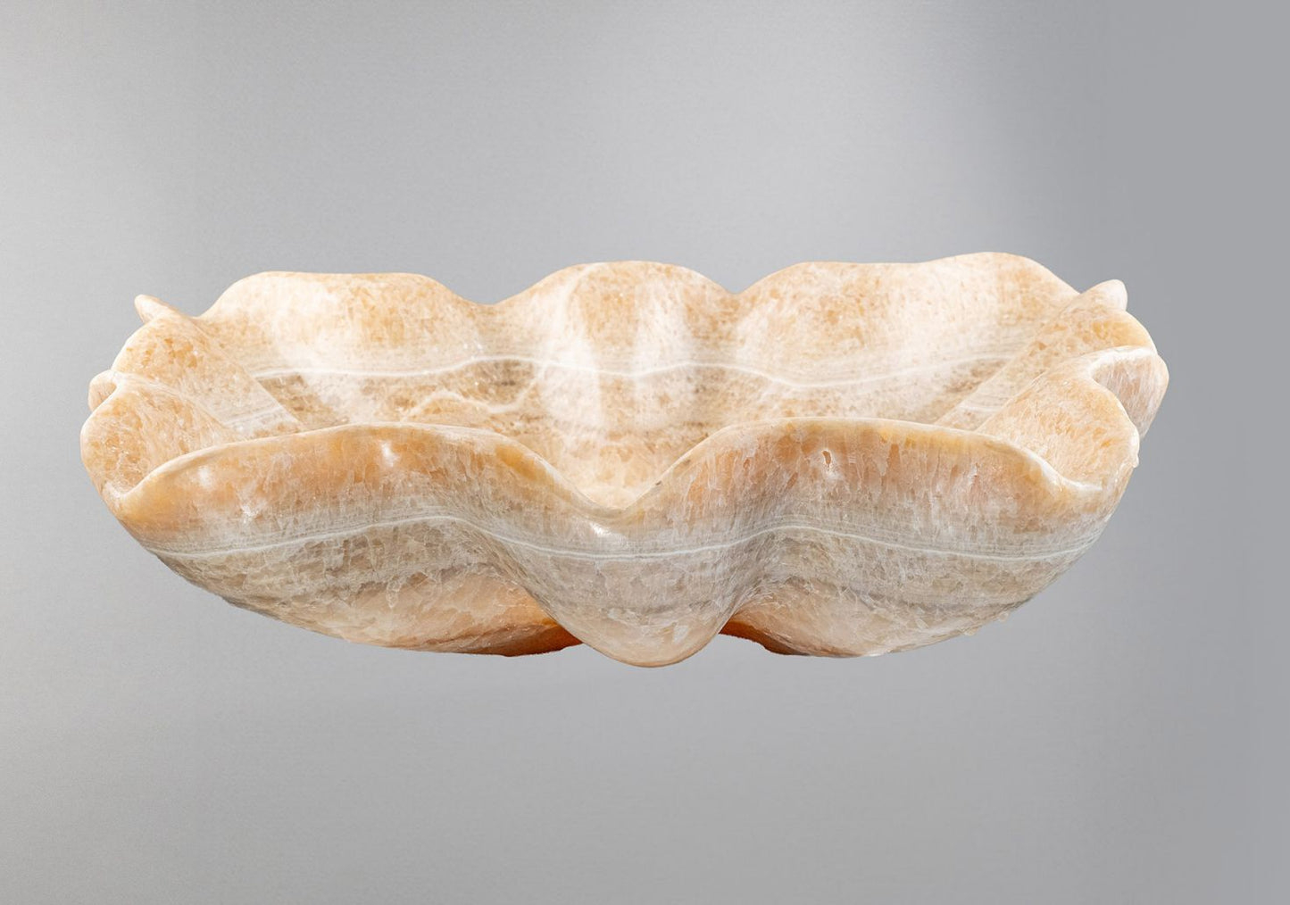 Hand-Carved Beige Natural Stone Bathroom Basin 25.6"x17.7"x6.3" (65x45x16 cm)