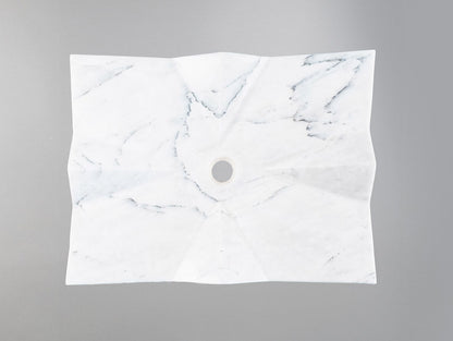 Luxury Marble Vessel Sink – Modern Geometric Stone Bathroom Basin, Hand-Carved Vanity Bowl 21.6"x17.7"x5.5" (55x45x14 cm)