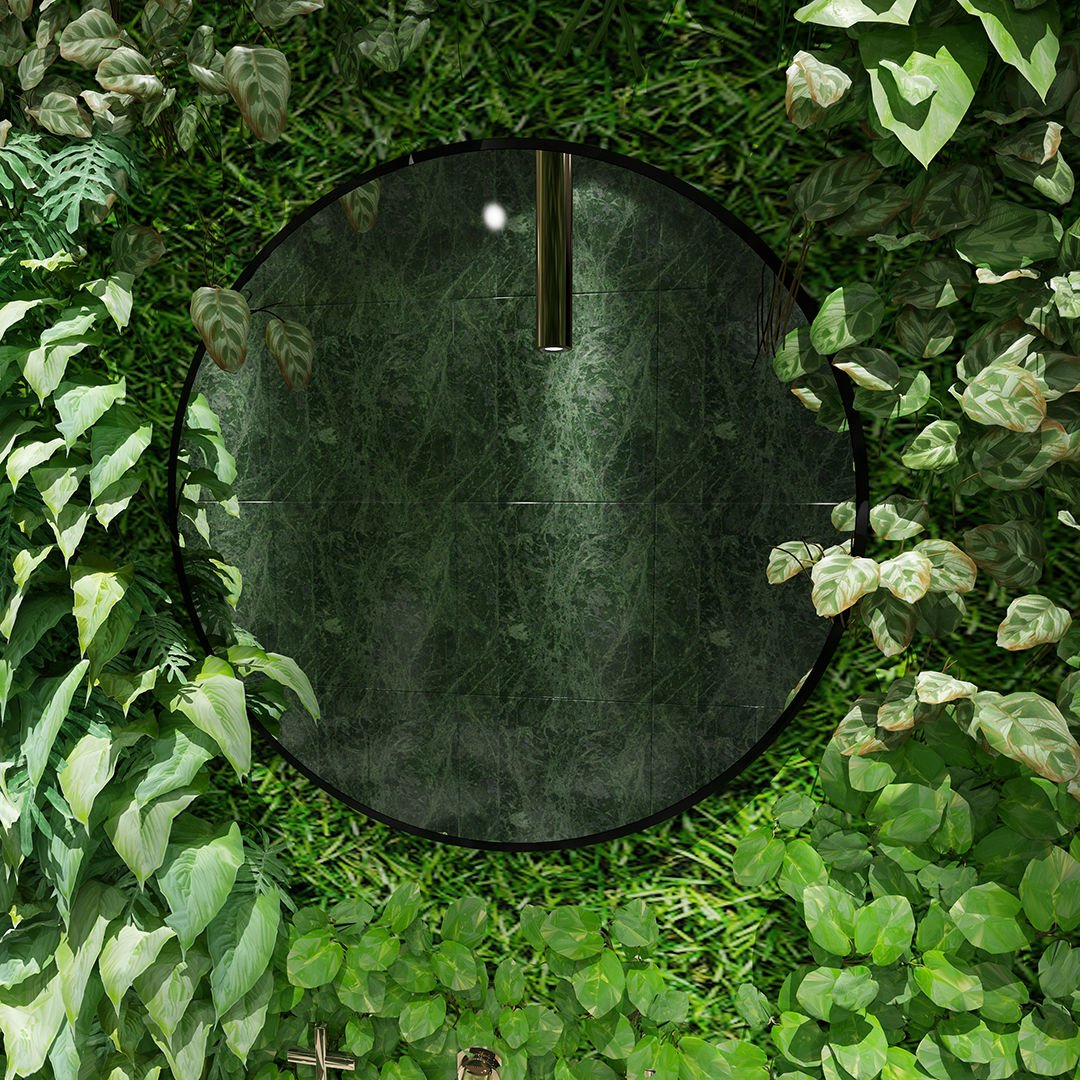 Round Wall Mirror – Modern Black Frame Mirror for Living Room & Entryway