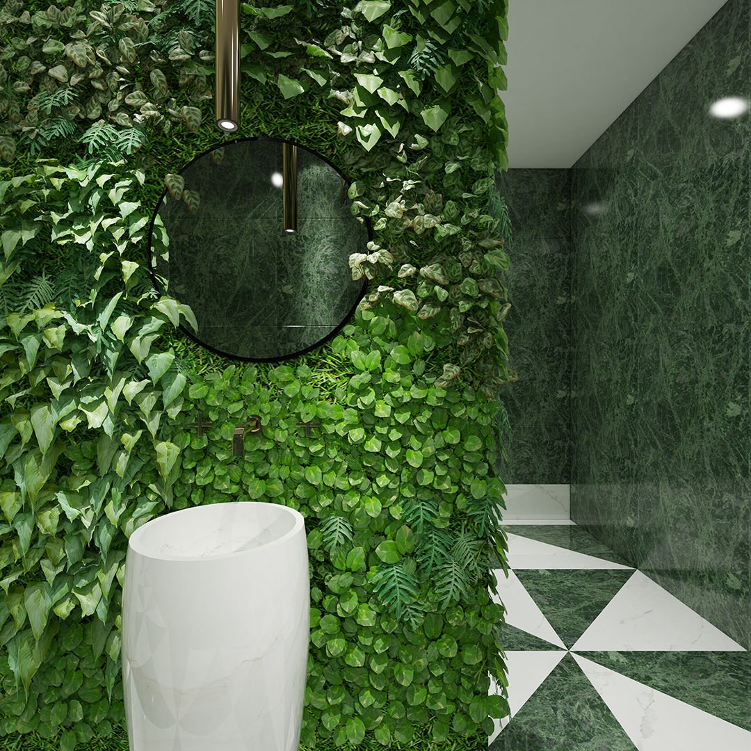 Round Wall Mirror – Modern Black Frame Mirror for Living Room & Entryway