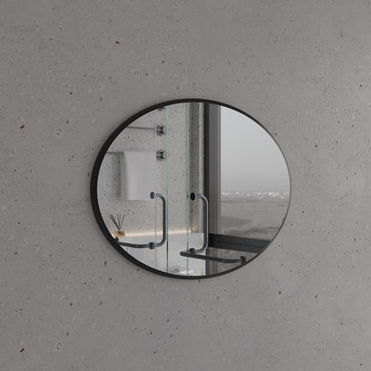 Modern Oval Wall Mirror – Thin Black Frame | Minimalist Design