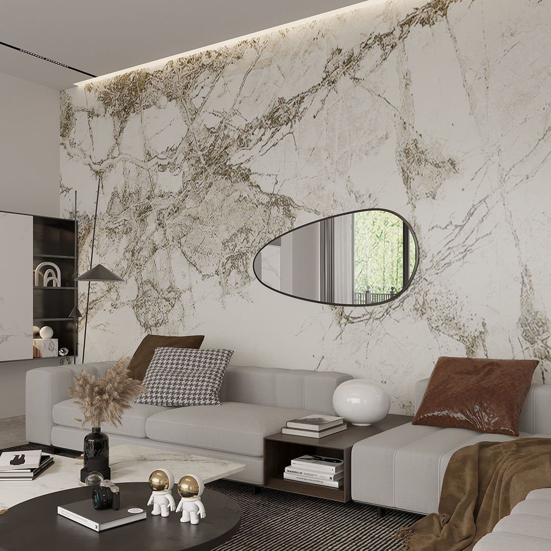 Asymmetrical Black Wall Mirror – Modern Irregular Bathroom Mirror