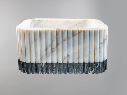 Luxury Marble Bathroom Sink – Handcrafted Natural Stone Vessel Basin, Modern Vanity Bowl