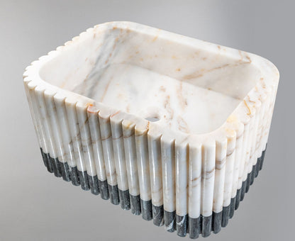 Luxury Marble Bathroom Sink – Handcrafted Natural Stone Vessel Basin, Modern Vanity Bowl