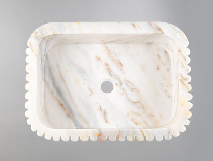 Luxury Marble Bathroom Sink – Handcrafted Natural Stone Vessel Basin, Modern Vanity Bowl
