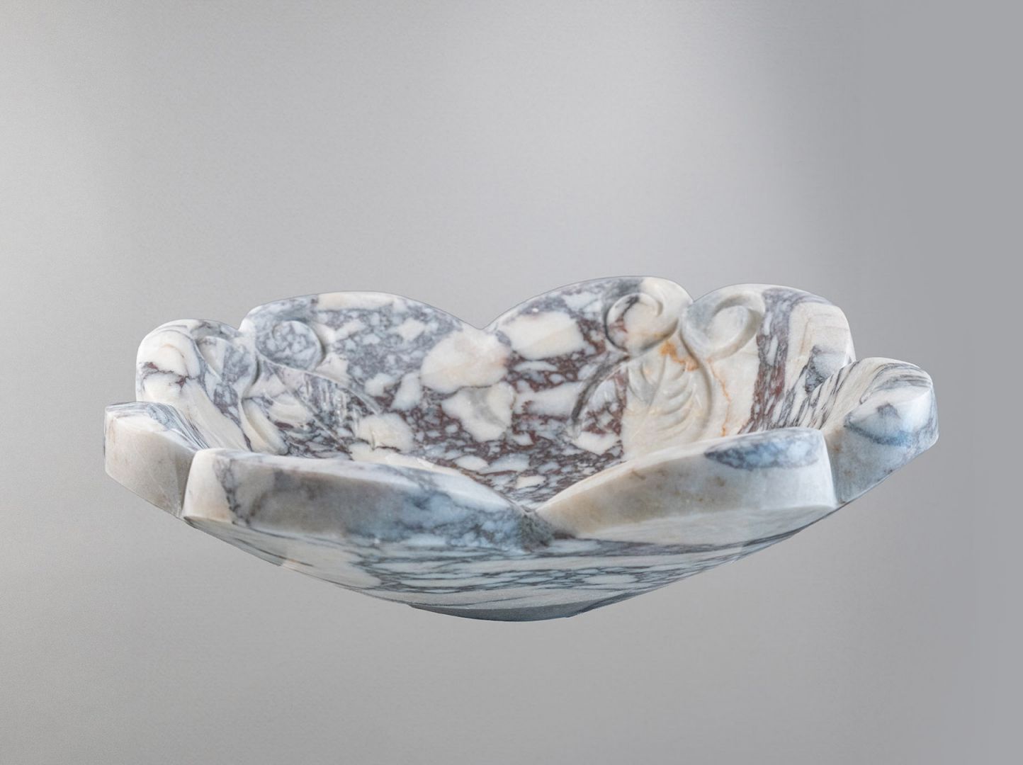 Luxury Marble Vessel Sink – Hand-Carved Natural Stone Bathroom Basin, Designer Vanity Bowl 16.5"x16.5"x5.5" (42x42x14 cm)