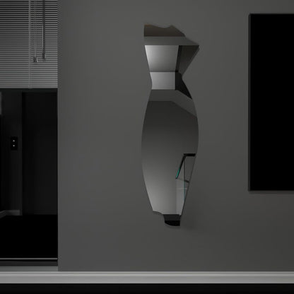 Modern Full Length Irregular Wall Mirror – Abstract Frameless Floor Mirror, Handmade Custom Shape Entryway & Bedroom Mirror