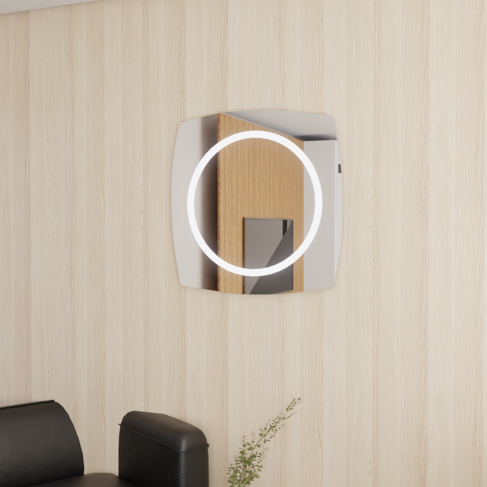 LED Bathroom Mirror Square – Modern Dimmable Vanity Wall Mirror with Backlit Design