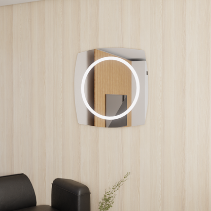 LED Bathroom Mirror Square – Modern Dimmable Vanity Wall Mirror with Backlit Design