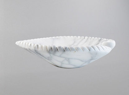 Marble Sink – Luxury Stone Sink Bathroom Basin (45x55x14 cm), Handcrafted White Natural Marble Vanity Bowl