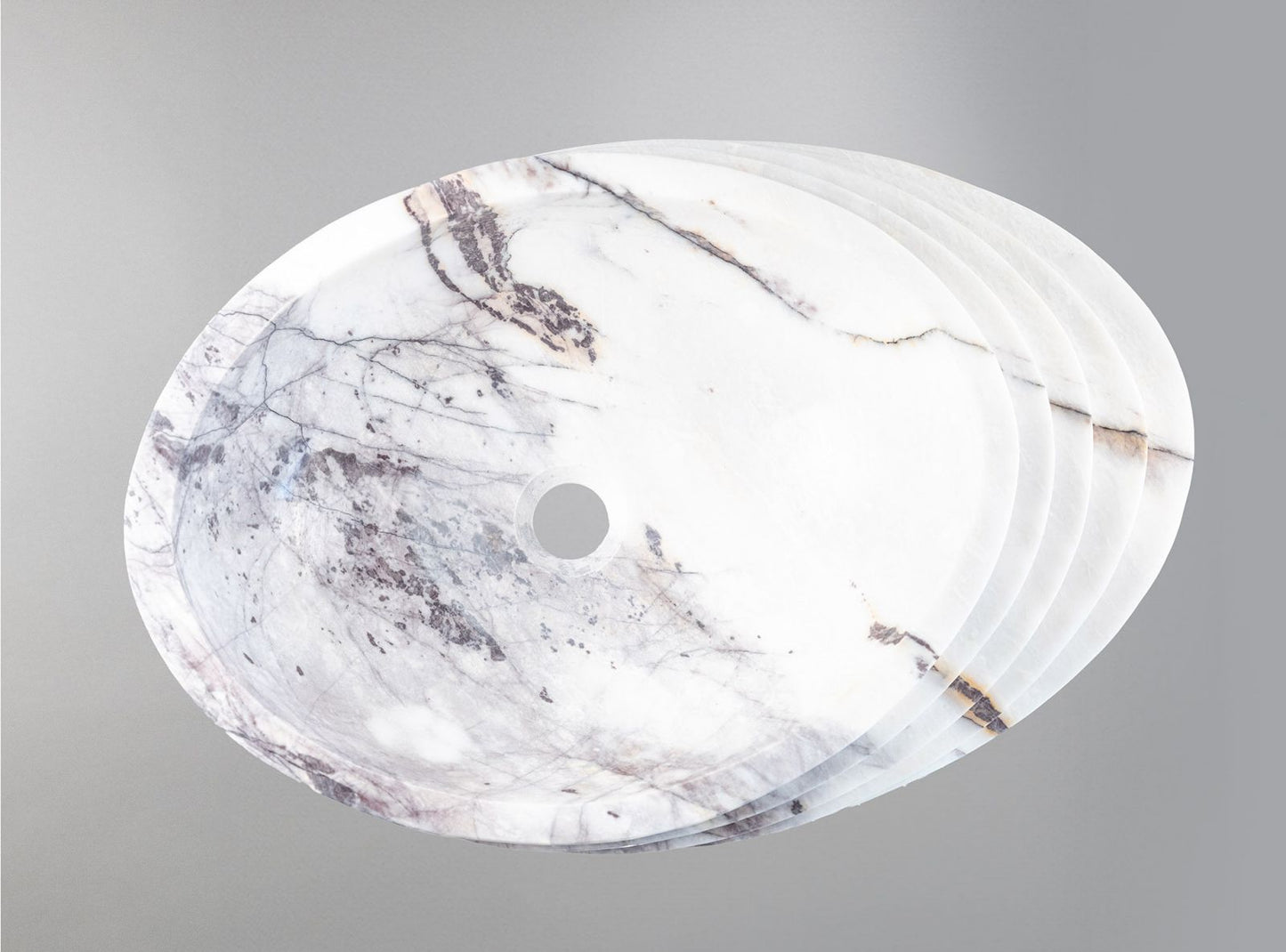 Marble Sink – Luxury Stone Sink Bathroom Basin (40x60x15 cm), Handcrafted Natural Marble Vanity Bowl