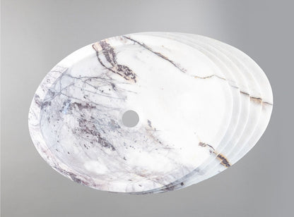 Marble Sink – Luxury Stone Sink Bathroom Basin (40x60x15 cm), Handcrafted Natural Marble Vanity Bowl