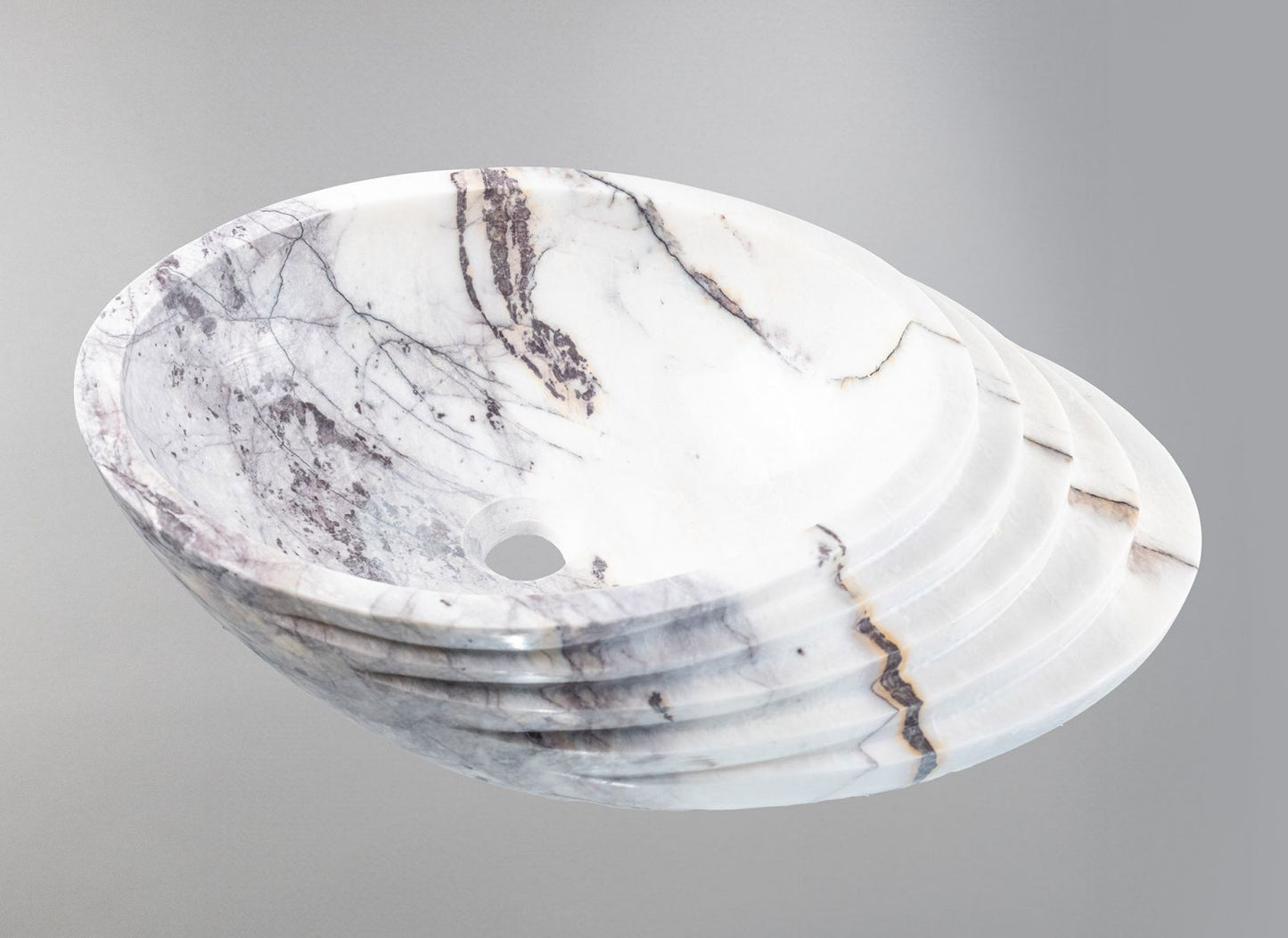 Marble Sink – Luxury Stone Sink Bathroom Basin (40x60x15 cm), Handcrafted Natural Marble Vanity Bowl