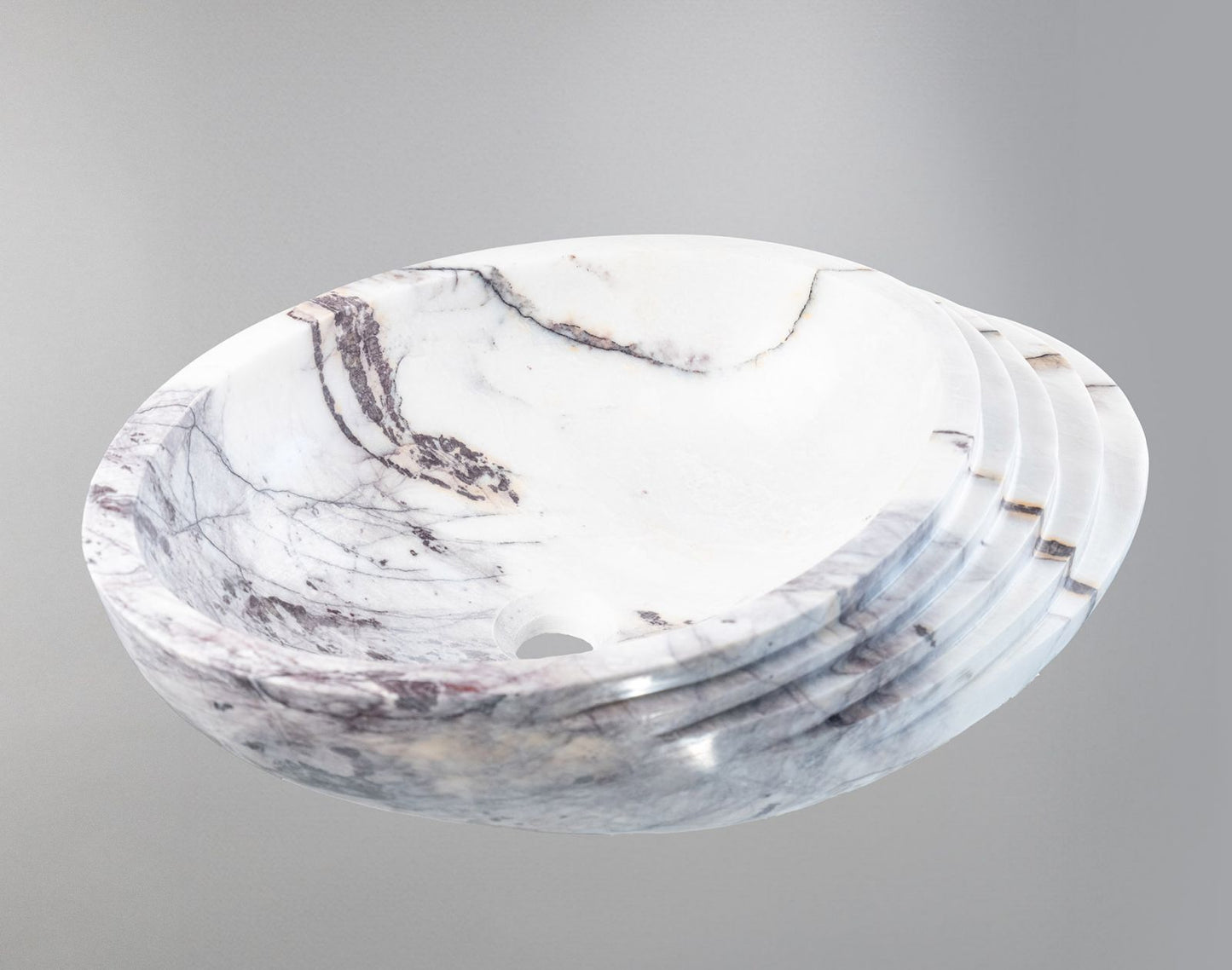 Marble Sink – Luxury Stone Sink Bathroom Basin (40x60x15 cm), Handcrafted Natural Marble Vanity Bowl