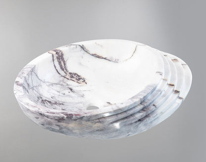 Marble Sink – Luxury Stone Sink Bathroom Basin (40x60x15 cm), Handcrafted Natural Marble Vanity Bowl