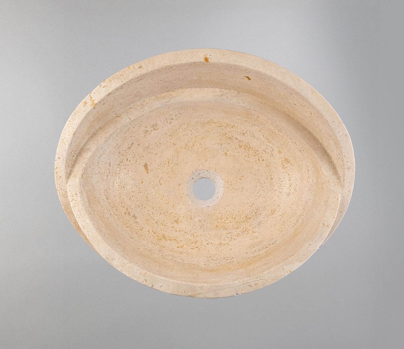 Luxury Marble Vessel Sink – Natural Travertine Stone Bathroom Basin, Handcrafted Modern Vanity Bowl (40x40x14 cm)