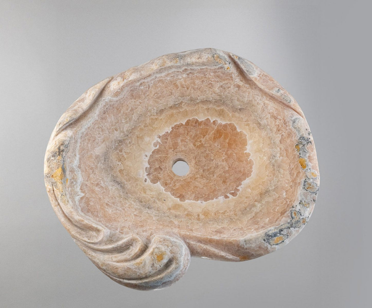 Marble Sink – Luxury Stone Sink Bathroom Basin (50x55x15 cm), Handcrafted Natural Marble Vanity Bowl