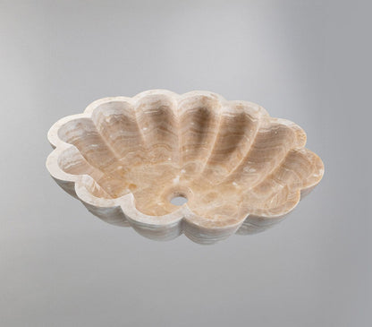 Marble Vessel Sink – Luxury Natural Stone Bathroom Basin (42x55x14 cm)