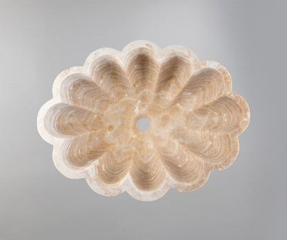 Marble Vessel Sink – Luxury Natural Stone Bathroom Basin (42x55x14 cm)