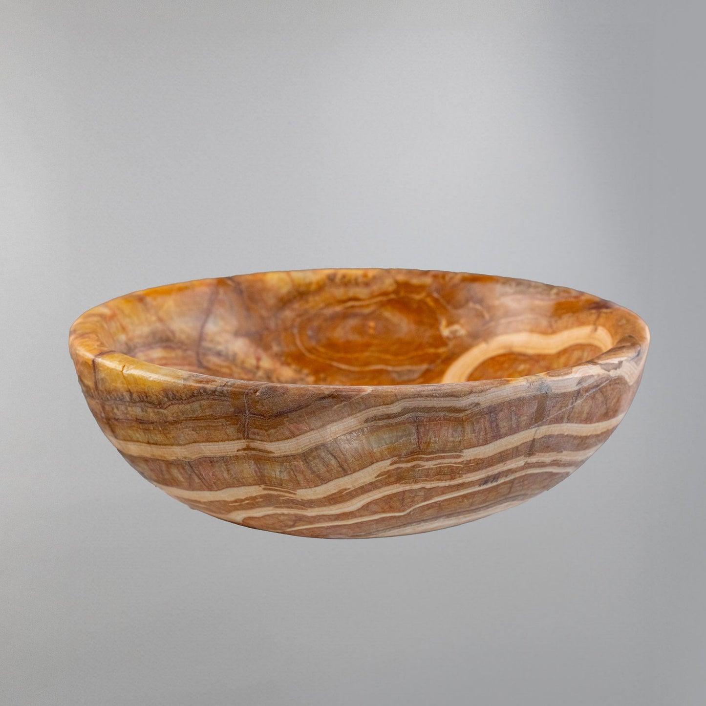 Round Natural Onyx Stone Bathroom Basin (42x42x13 cm)