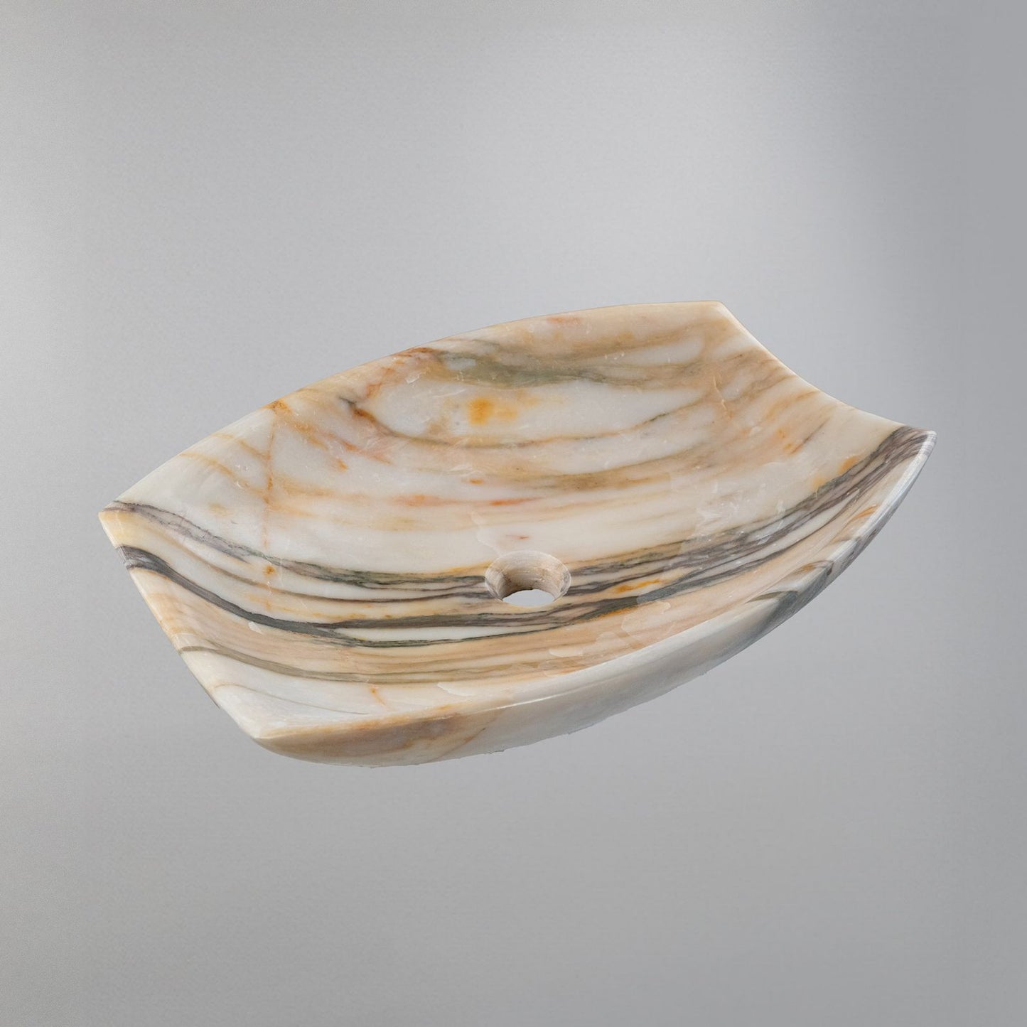 Handcrafted Golden Veined Vanity Sink (40x55x13 cm)