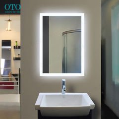 LED Bathroom Mirror Rectangle – Modern Dimmable Vanity Wall Mirror with Backlit Light