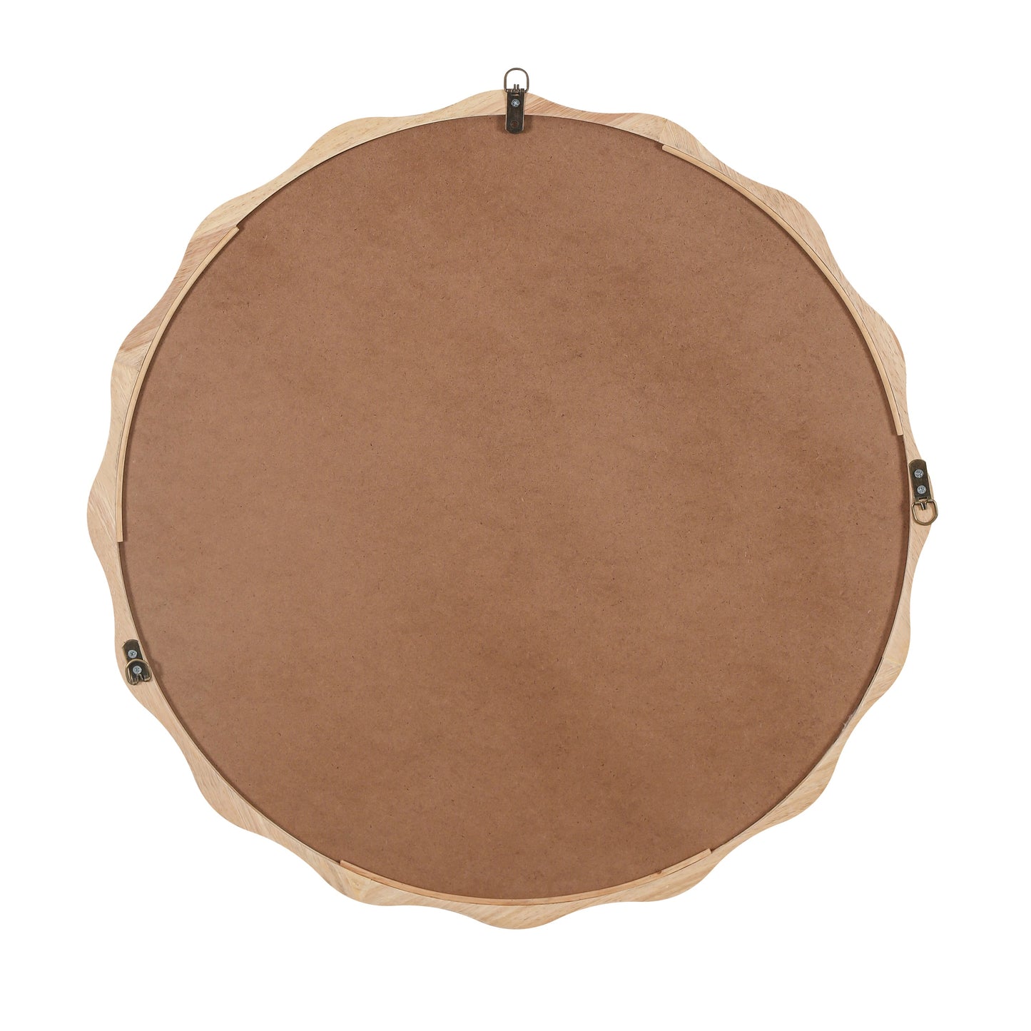 Wavy Wood Mirror - Natural Solid Wood Frame Wall Mirror