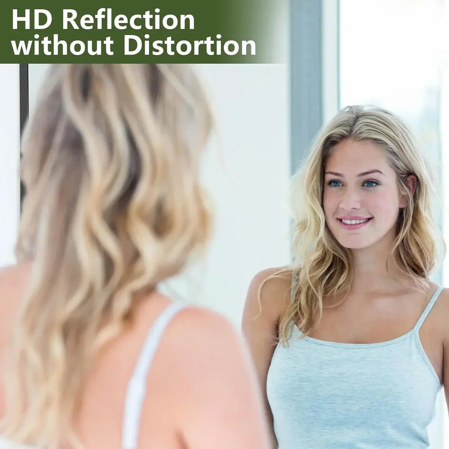 Black Oversized Floor Mirror | Full Length Freestanding Mirror with Shatterproof Glass