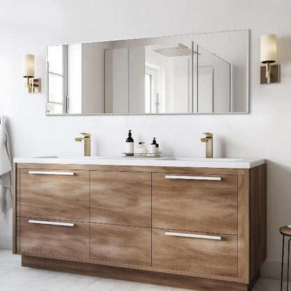 Silver Full Length Mirror | Aluminum Frame Floor Mirror with Stand