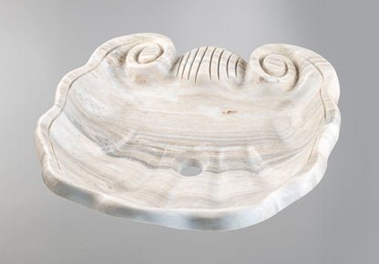 Luxury Marble Bathroom Sink – Hand-Carved Natural Stone Vessel Basin, Elegant Vanity Bowl