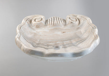 Luxury Marble Bathroom Sink – Hand-Carved Natural Stone Vessel Basin, Elegant Vanity Bowl