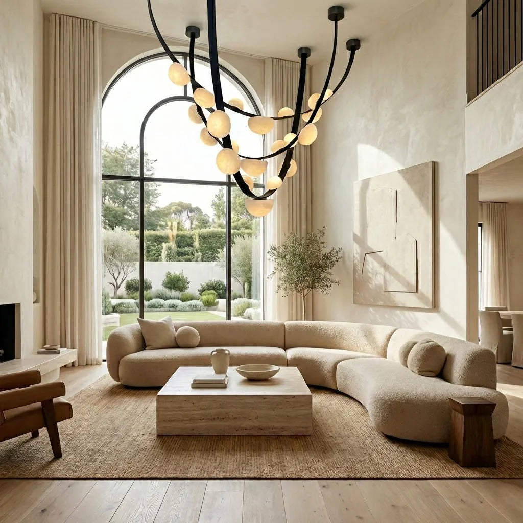 Alabaster Arc Chandelier