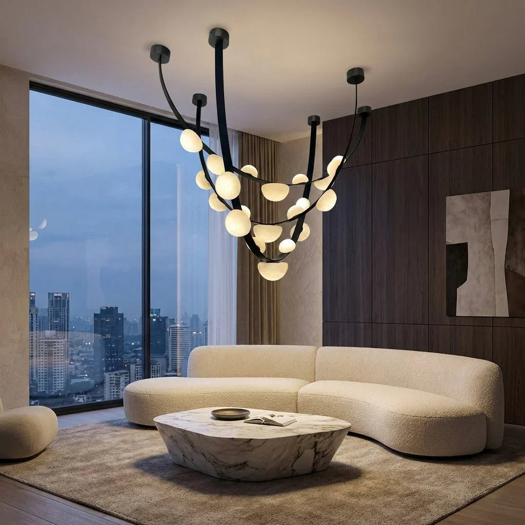 Alabaster Arc Chandelier