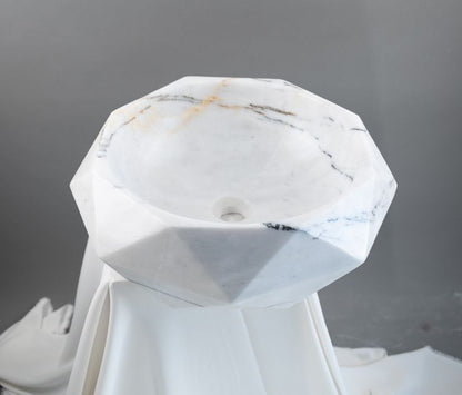 Modern Marble Vessel Sink 42x42x14 cm