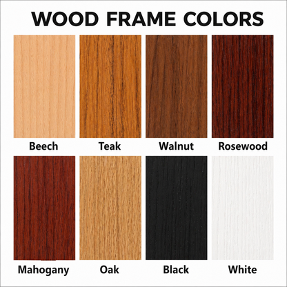 Capsule Beech Wood Frame Mirror | Full Length Oval Bathroom & Entryway Decor
