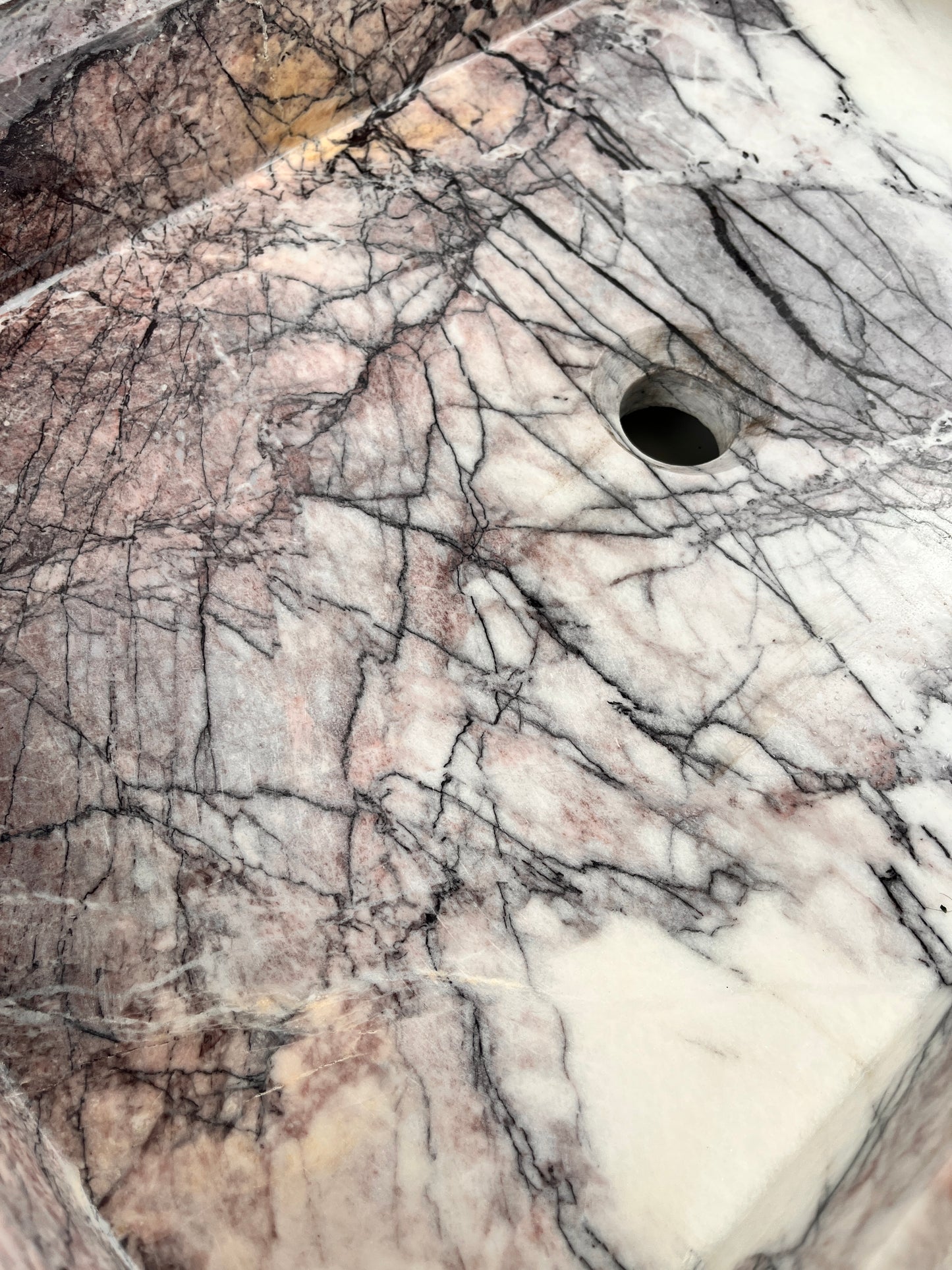 Marble Bathroom Sink – Lilac Marble Rectangular Stone Vessel Sink