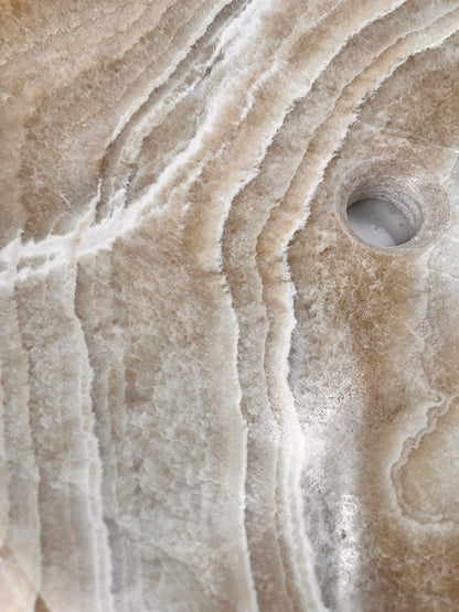 Onyx Marble Sink Bathroom – Natural Stone Rectangular Vessel Sink